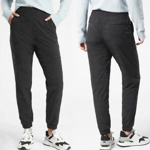 Athleta Brooklyn Textured Lined Joggers, Black Camo